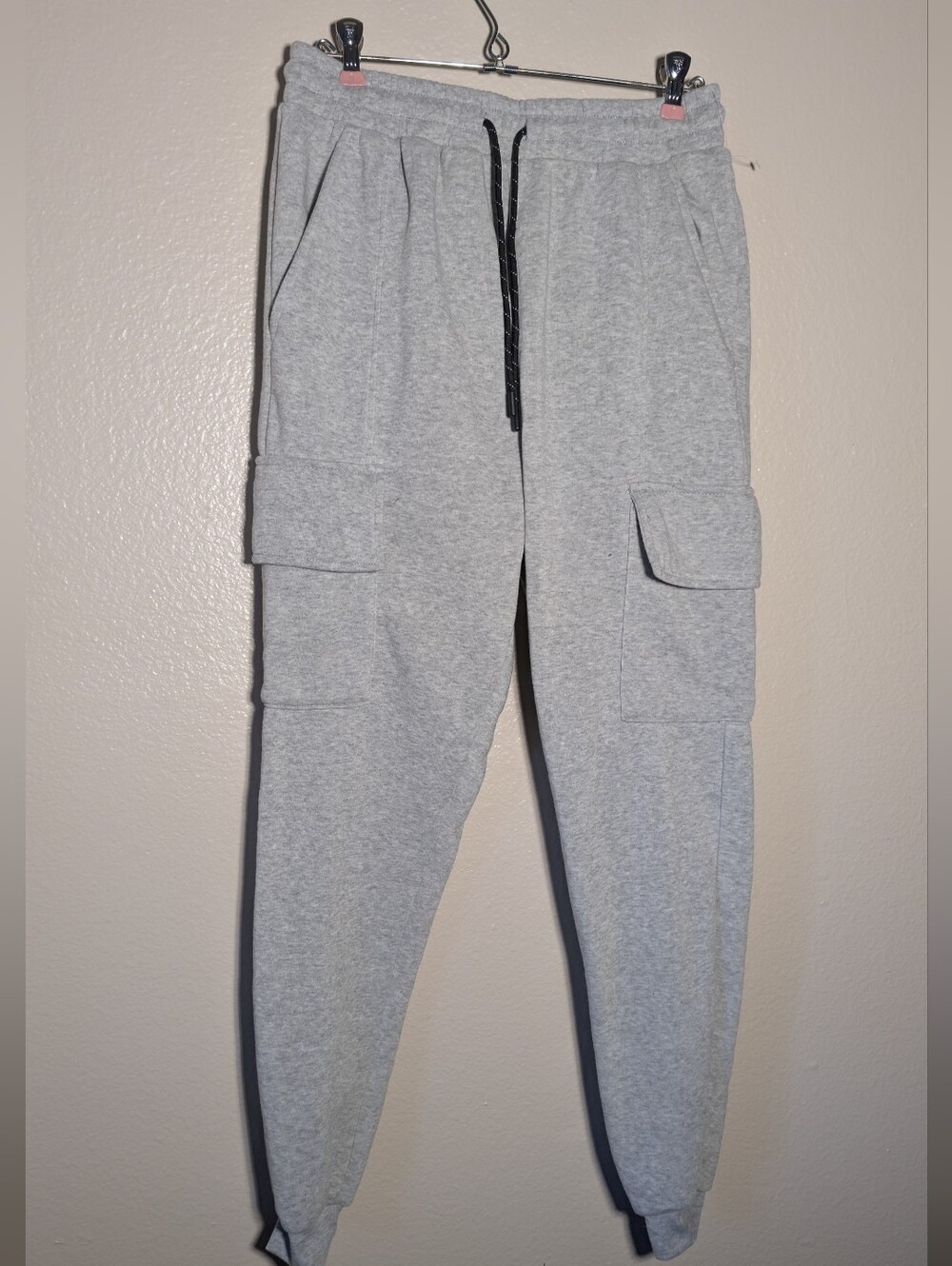 Original Deluxe Heather Gray Cargo Joggers with Drawstring